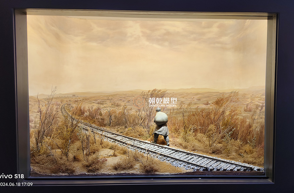 胡星元紀念館微縮場景《胡星元徒步上北平》